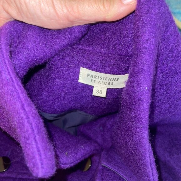 Parisienne Et Alors Womens Shacket Jacket Size 38 Purple Pockets Casual - Picture 4 of 8